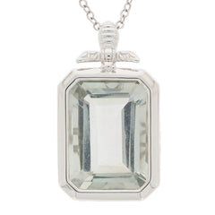 18K Gold Semi Mount Pendant Setting Emerald OCT 16X12mm P24116 Syzjewelry