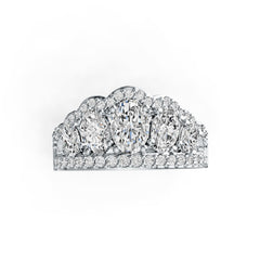 Sterling Silver Semi Mount Ring Setting Oval OV 7X5mm OV 6X4mm OV 4X3mm Tiara Theme DHJ