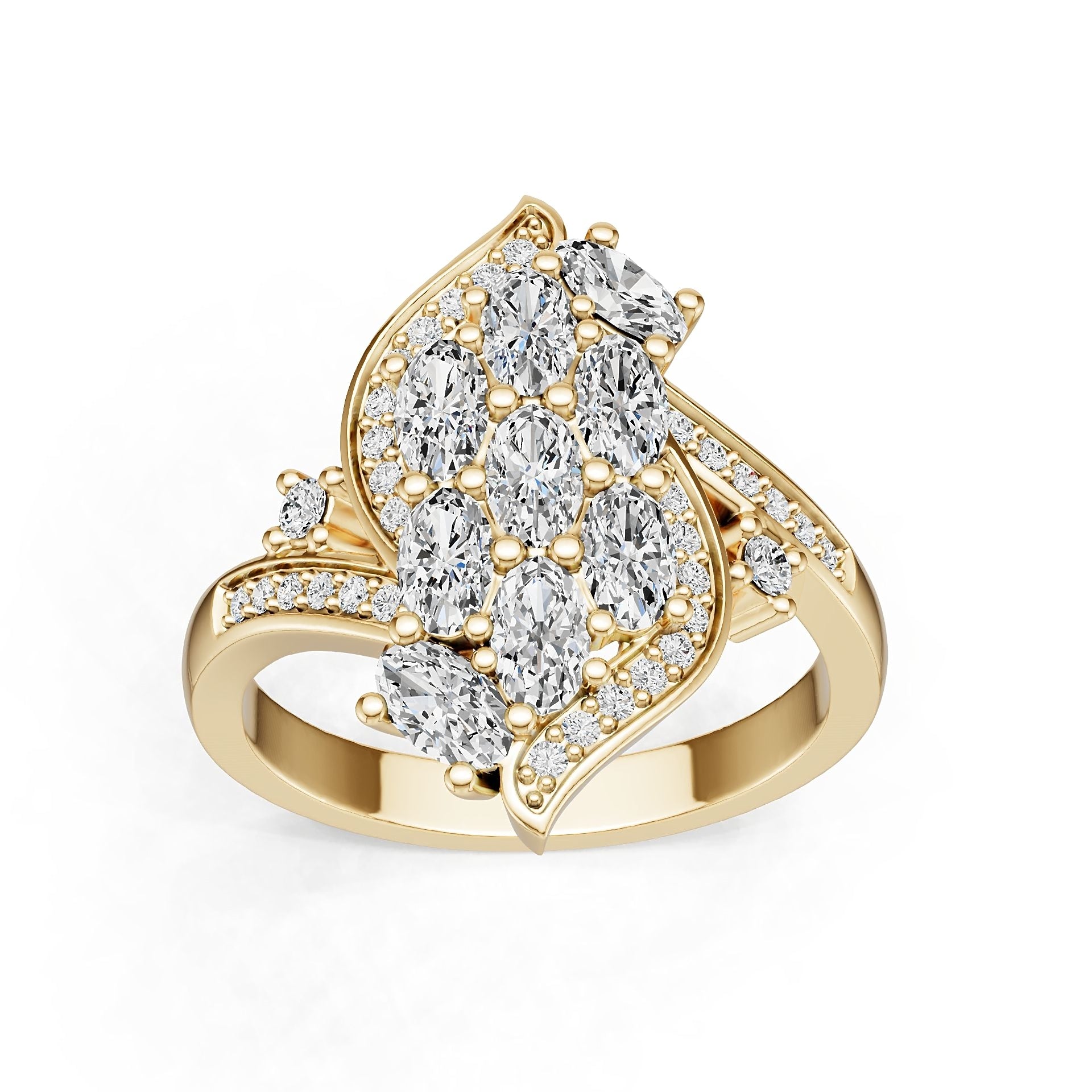 18K Gold Semi Mount Ring Setting Oval Ov 5x3mm Syz Jewelry