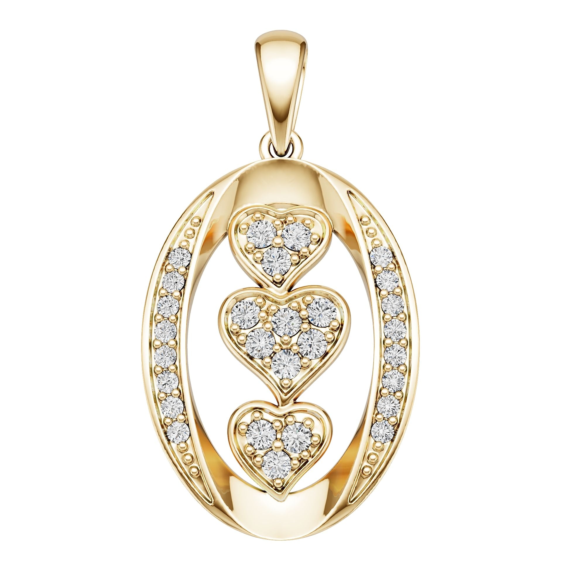 10K Gold Semi Mount Pendant Setting Round Ro 6x6mm Moissanite Accent Syz Jewelry