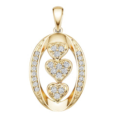 10K Gold Semi Mount Pendant Setting Round Ro 6x6mm Moissanite Accent Syz Jewelry