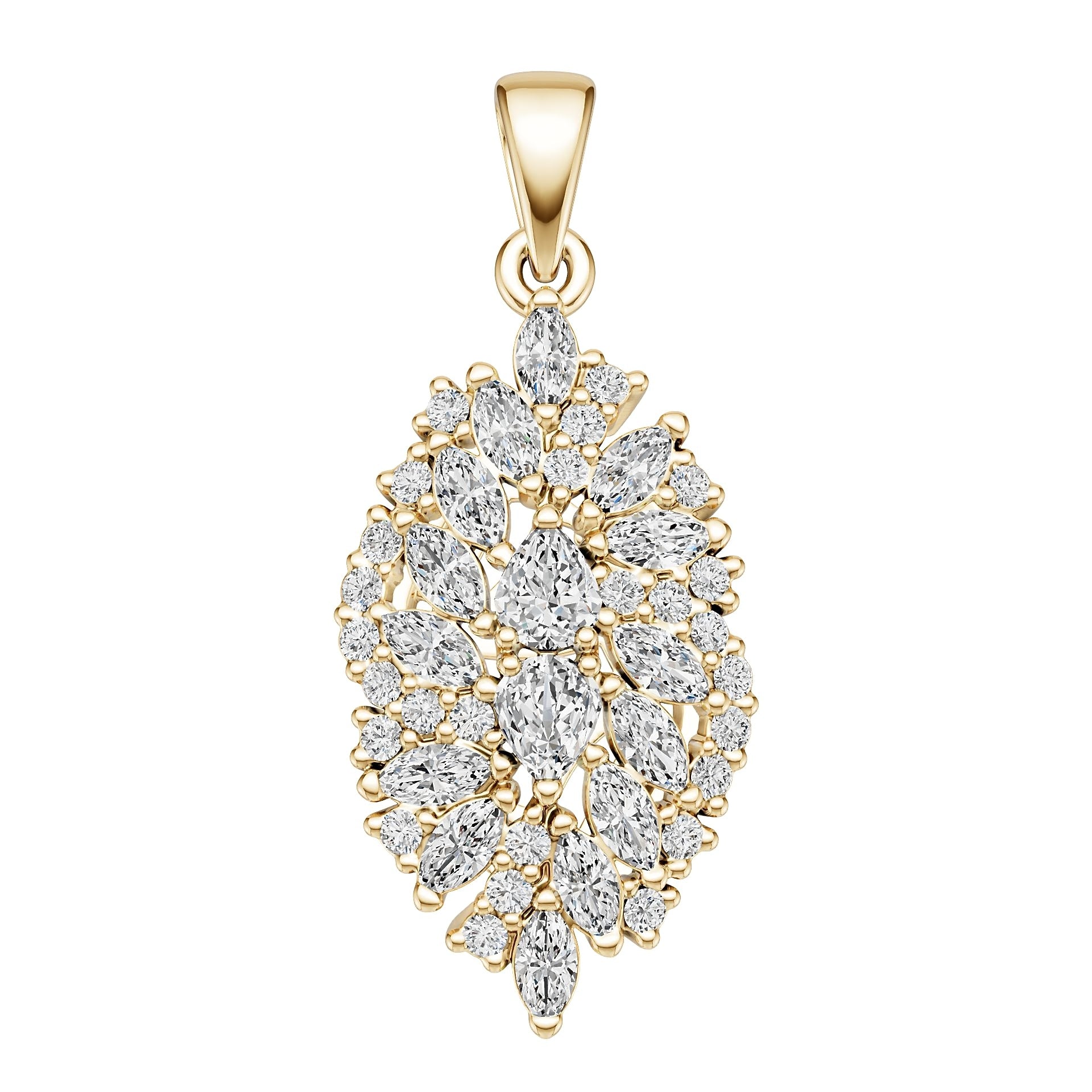 Platinum Semi Mount Pendant Setting Pear Pe 4x3mm Diamond Accent Syz Jewelry