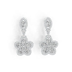 Sterling Silver Semi Mount Earrings Setting Oval OV 5X3mm with White Topaz Syzjewelry