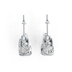 Sterling Silver Semi Mount Earrings Setting Oval OV 9X7mm DHJ