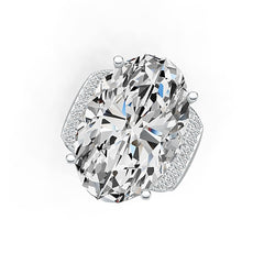 Sterling Silver Semi Mount Ring Setting Oval OV 24x16mm Syzjewelry