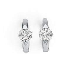 Sterling Silver Semi Mount Earrings Setting Round RD 7x7mm DHJ