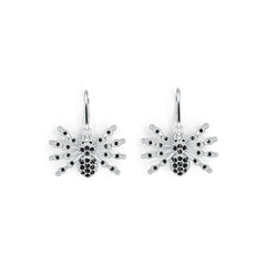 Sterling Silver Semi Mount Earrings Setting Round RD 1.7mm Spider Earrings DHJ