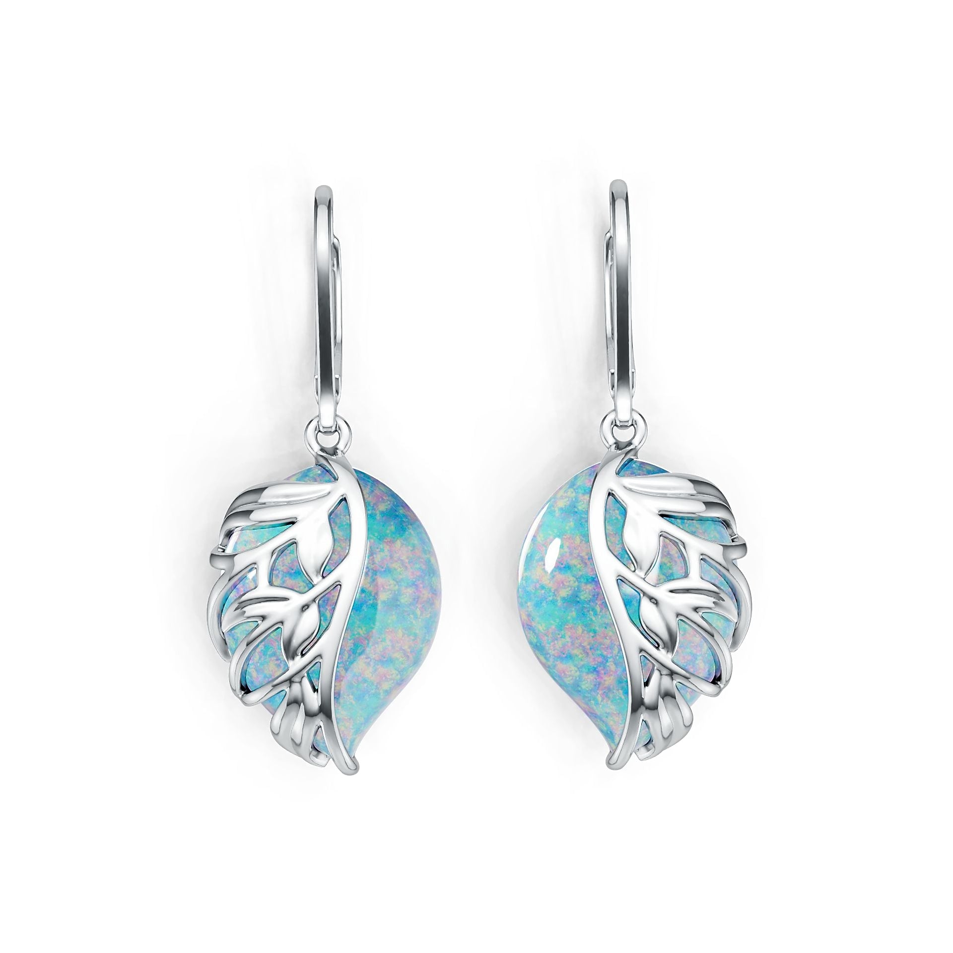 Sterling Silver Semi Mount Earrings Setting Pear PE 16X12mm Cabochon DHJ