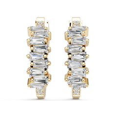 Platinum Semi Mount Earrings Setting Square Sq 4x2mm Syz Jewelry