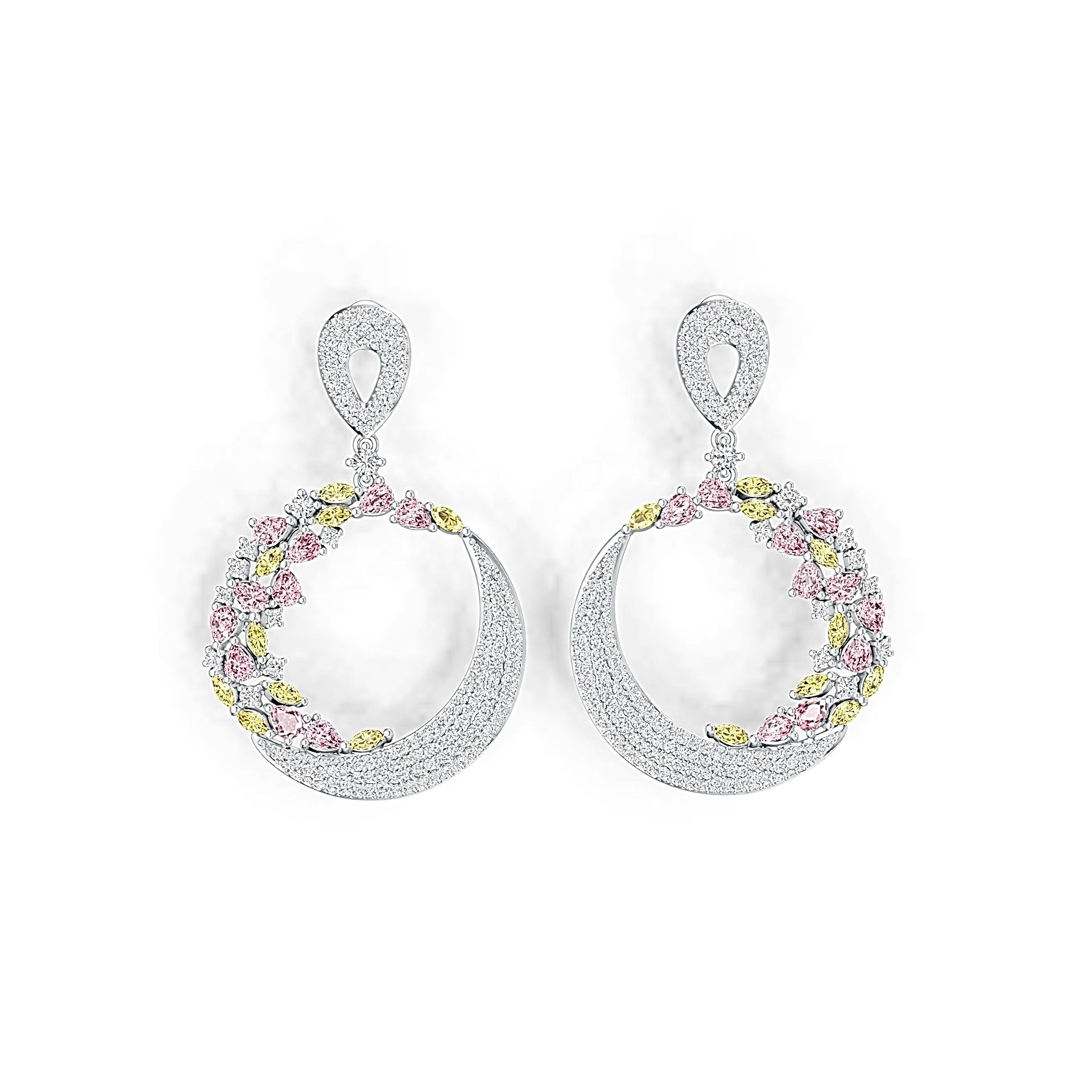 Sterling Silver Semi Mount Earrings Setting Pear PE 4X2mm DHJ