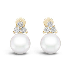 Platinum Semi Mount Earrings Setting Round Ro 9x9mm Diamond Accent Syz Jewelry