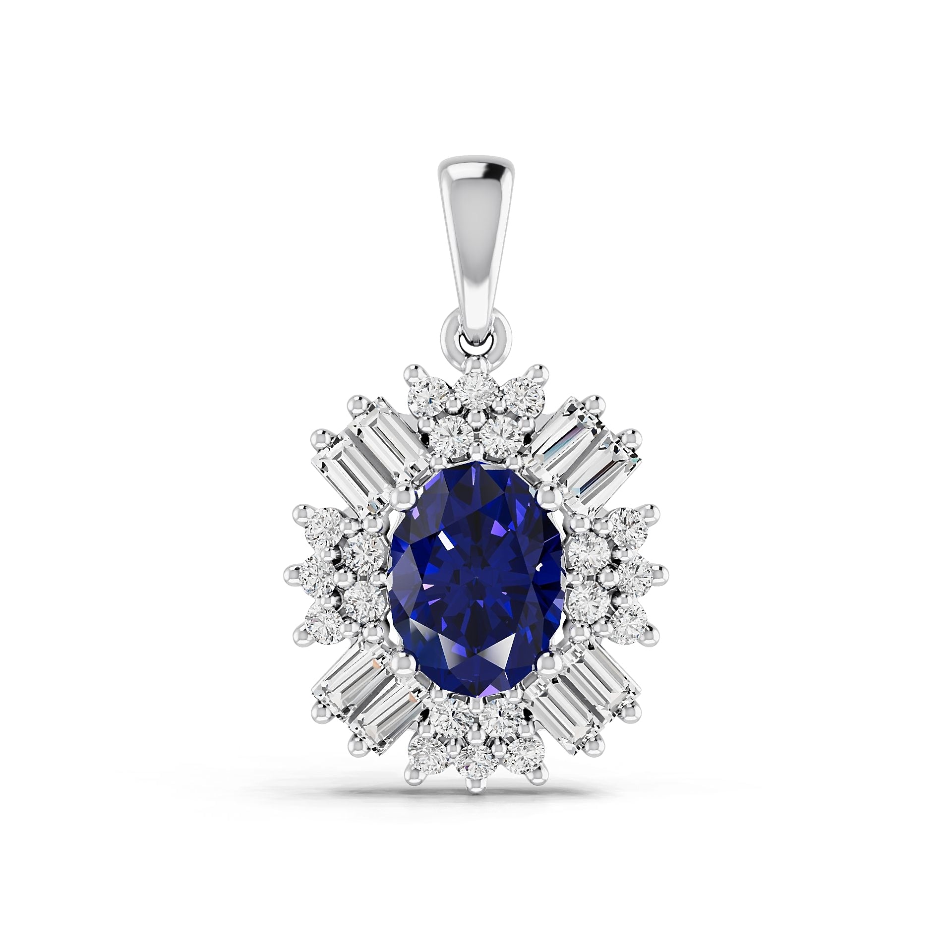 10K Gold Semi Mount Pendant Setting Oval Ov 8x6mm Moissanite Accent Syz Jewelry