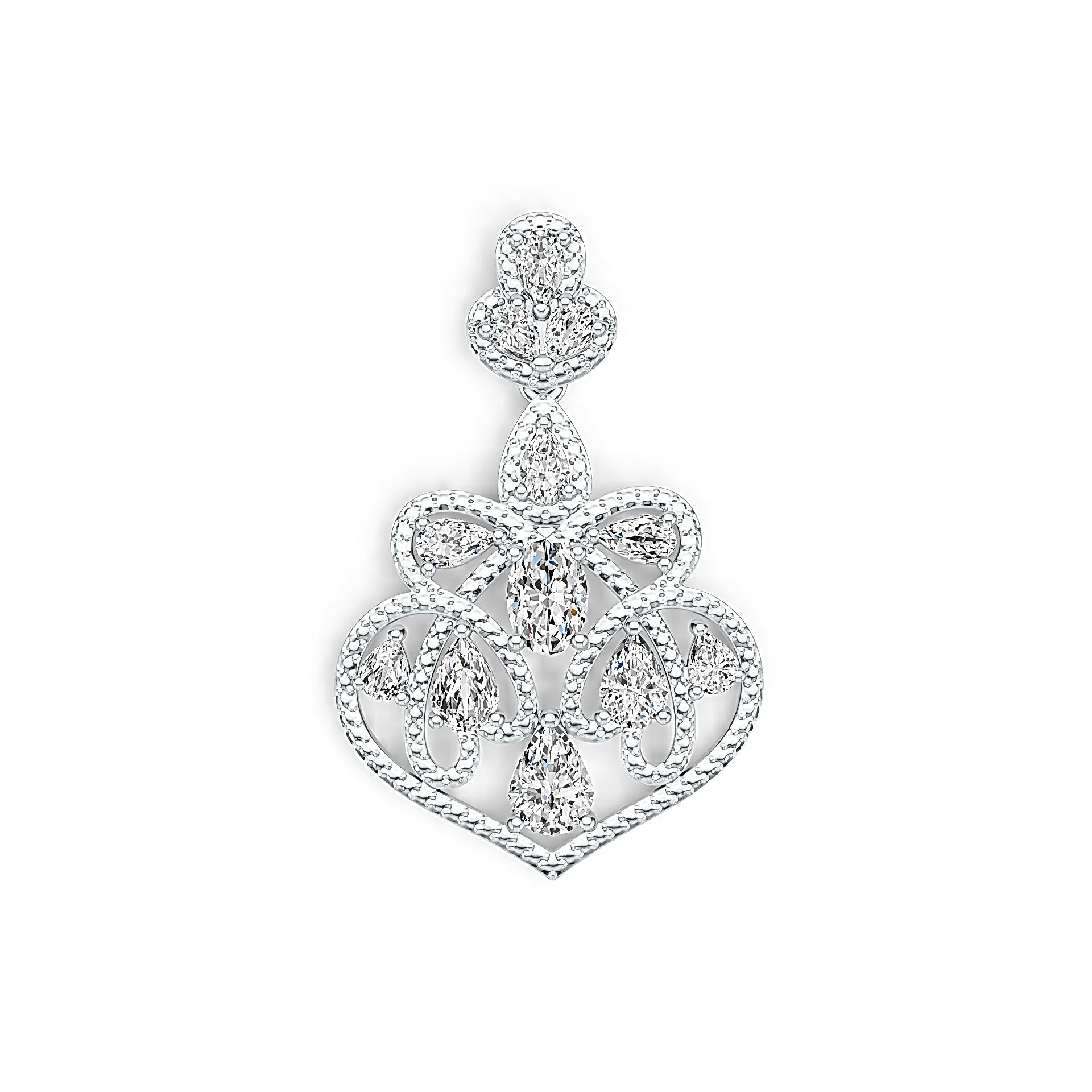 Platinum Semi Mount Pendant Setting Oval OV 7X5mm DHJ