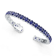 10K Gold Semi Mount Bracelet Setting Oval OV 6x4mm Moissanite Accent DHJ