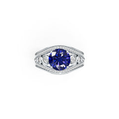Sterling Silver Semi Mount Ring Setting Round RD 10x10mm Syzjewelry