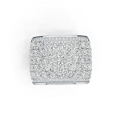 Sterling Silver Semi Mount Ring Setting Round RD 2.5mm White Topaz DHJ