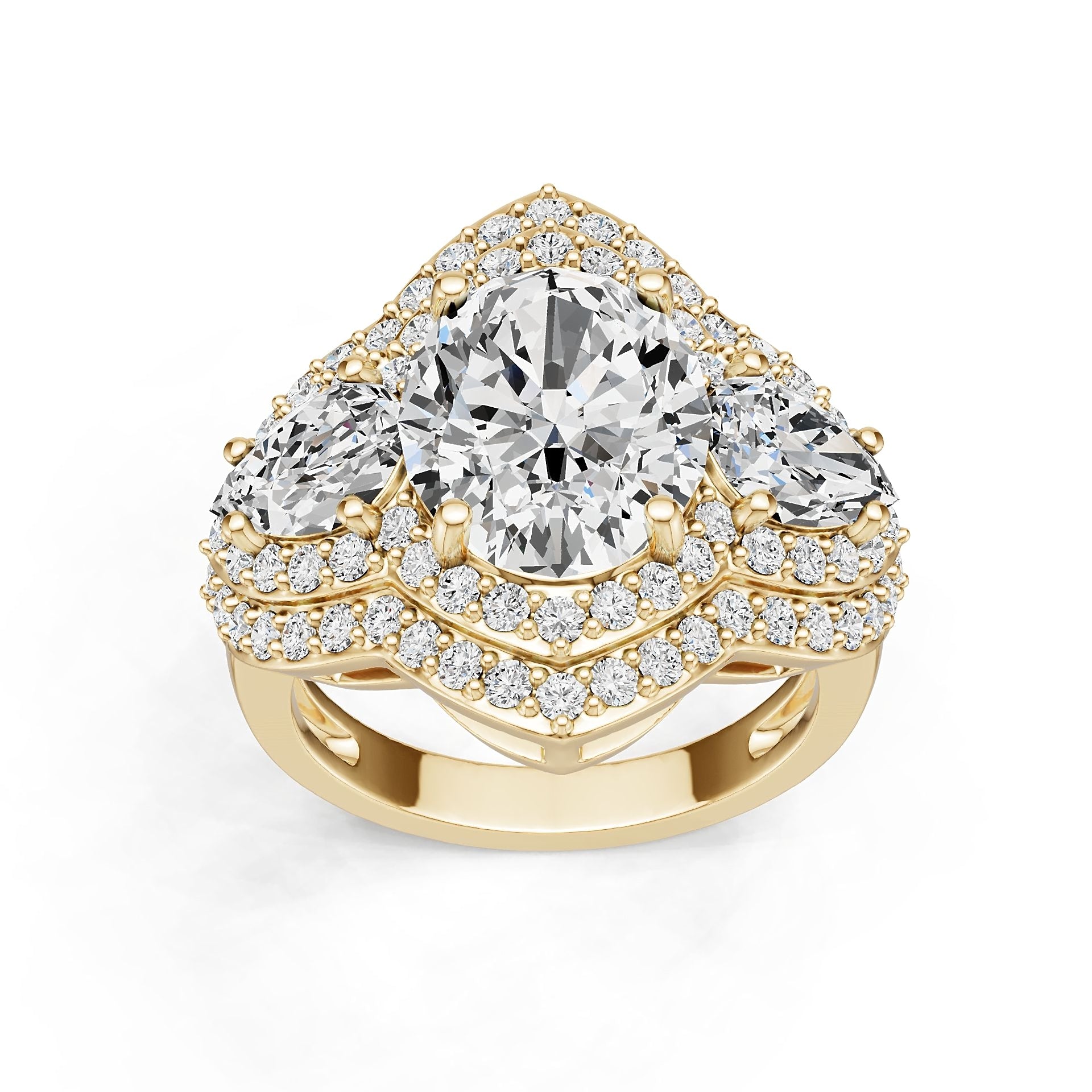 Platinum Semi Mount Ring Setting Oval Ov 11x9mm Diamond Accent Syz Jewelry