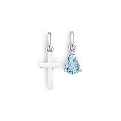 Sterling Silver Semi Mount Pendant Setting Pear PE 7X5mm DHJ