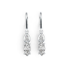 Sterling Silver Semi Mount Earrings Setting Marquise MQ 10X5mm PE 5X3mm DHJ