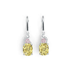 Sterling Silver Semi Mount Earrings Setting Cushion CU 9X7mm TRI 4X4mm DHJ