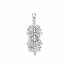 14K Gold Pendant or Moissanite Cluster Pendant Diamond Accent DHJ