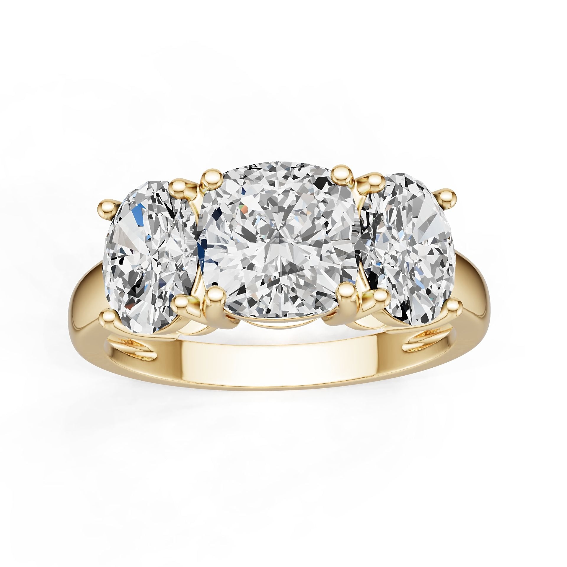 18K Gold Semi Mount Ring Setting Round Ro 8x8mm Syz Jewelry