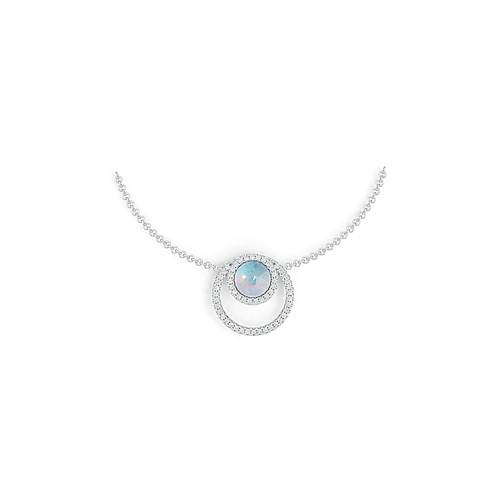 Sterling Silver Semi Mount Pendant Setting Round RD 7x7mm DHJ