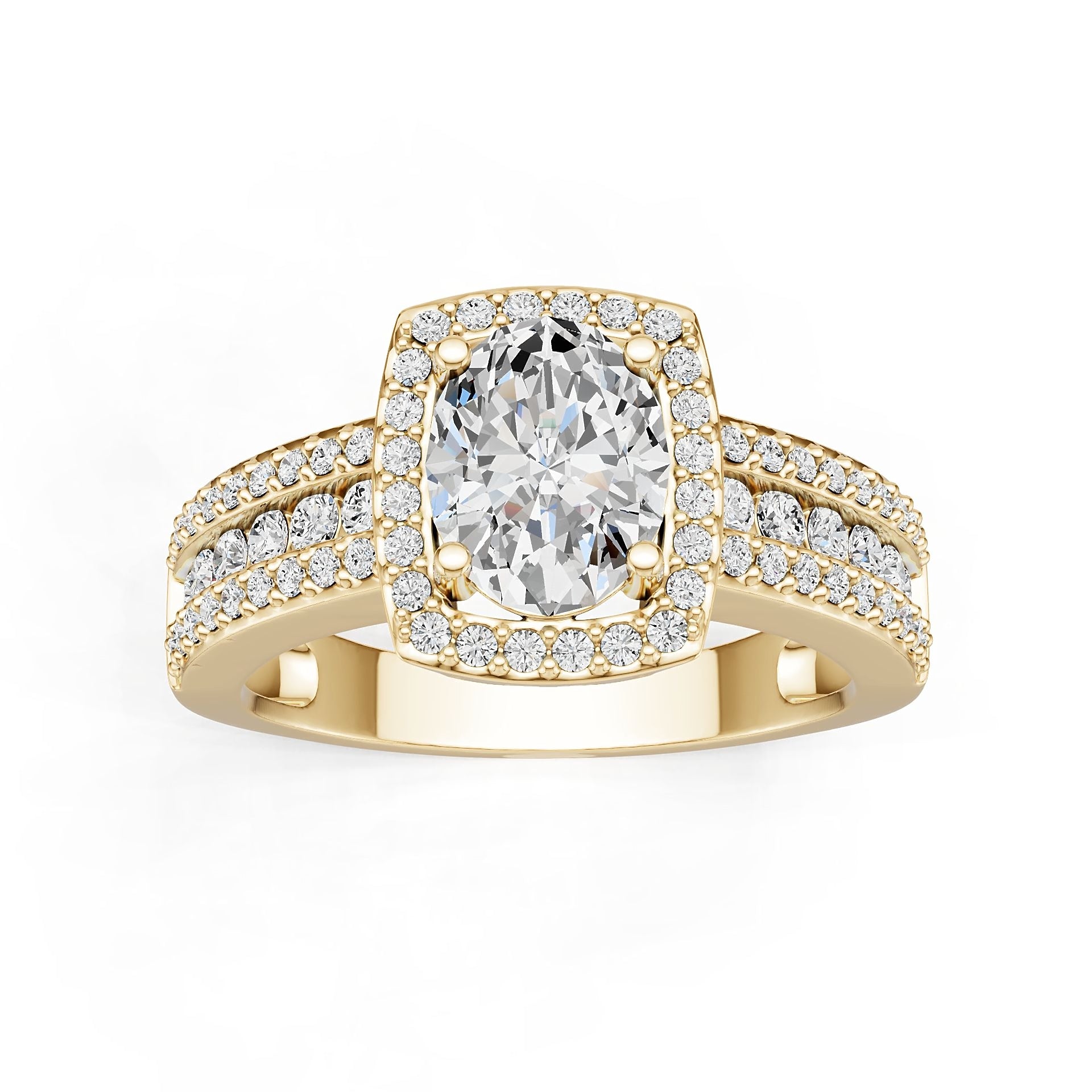 Platinum Semi Mount Ring Setting Oval Ov 9x7mm Diamond Accent Syz Jewelry