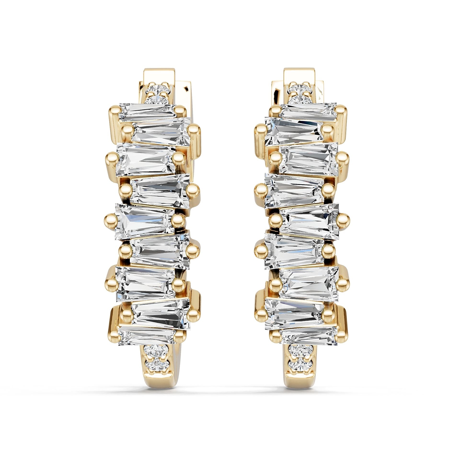 10K Gold Semi Mount Earrings Setting Square Sq 4x2mm Syz Jewelry