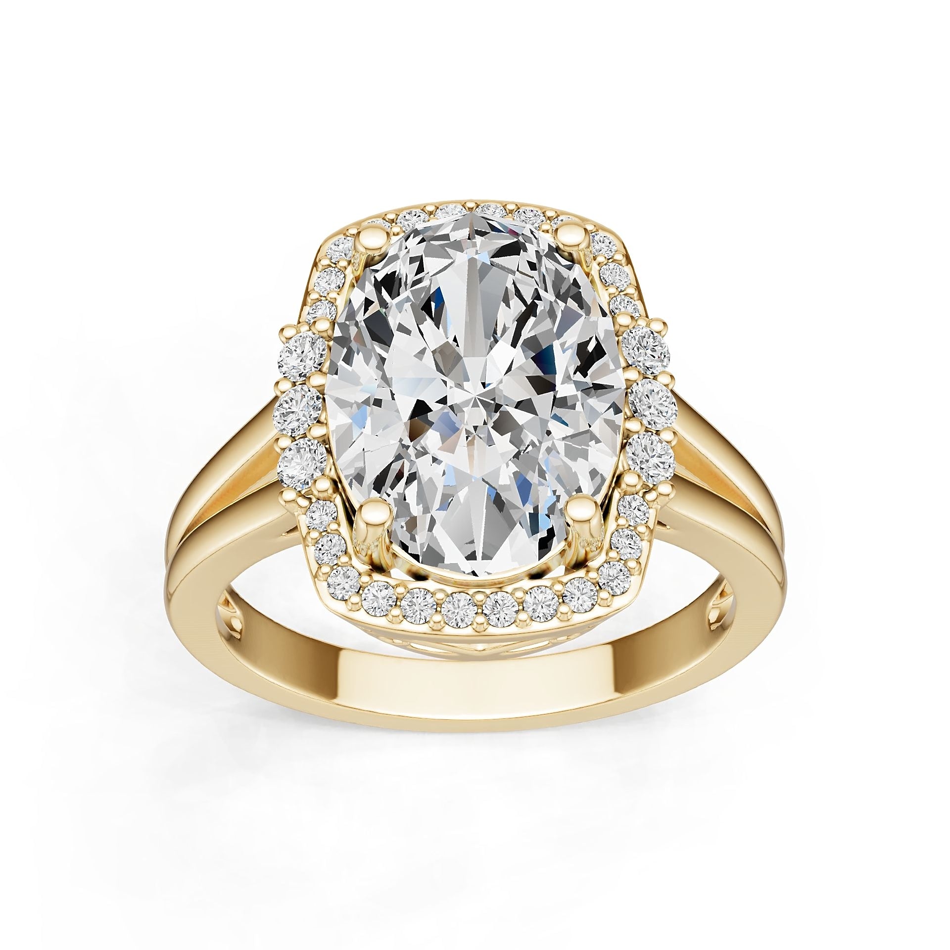 Platinum Semi Mount Ring Setting Oval Ov 15x11mm Diamond Accent Syz Jewelry
