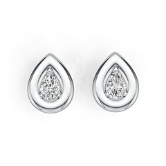 14K Gold Semi Mount Earrings Setting Pear PE 6x4mm DHJ
