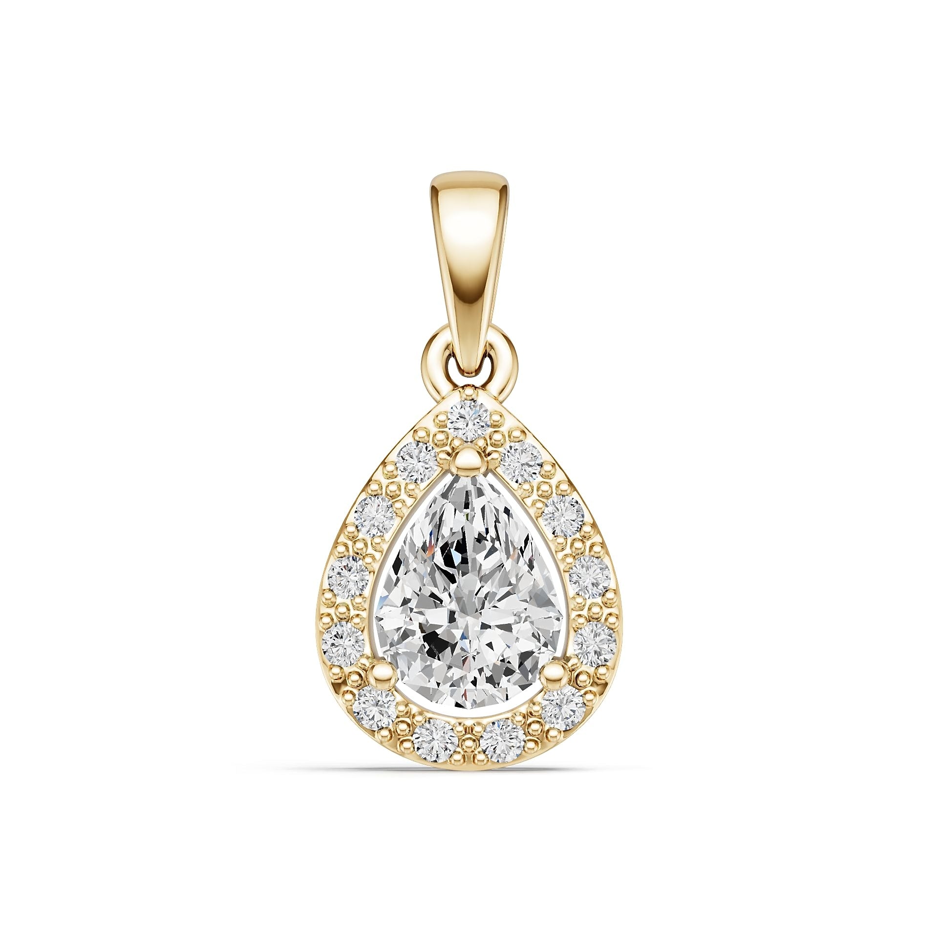 Platinum Semi Mount Pendant Setting Pear Pe 5x6mm Diamond Accent Syz Jewelry