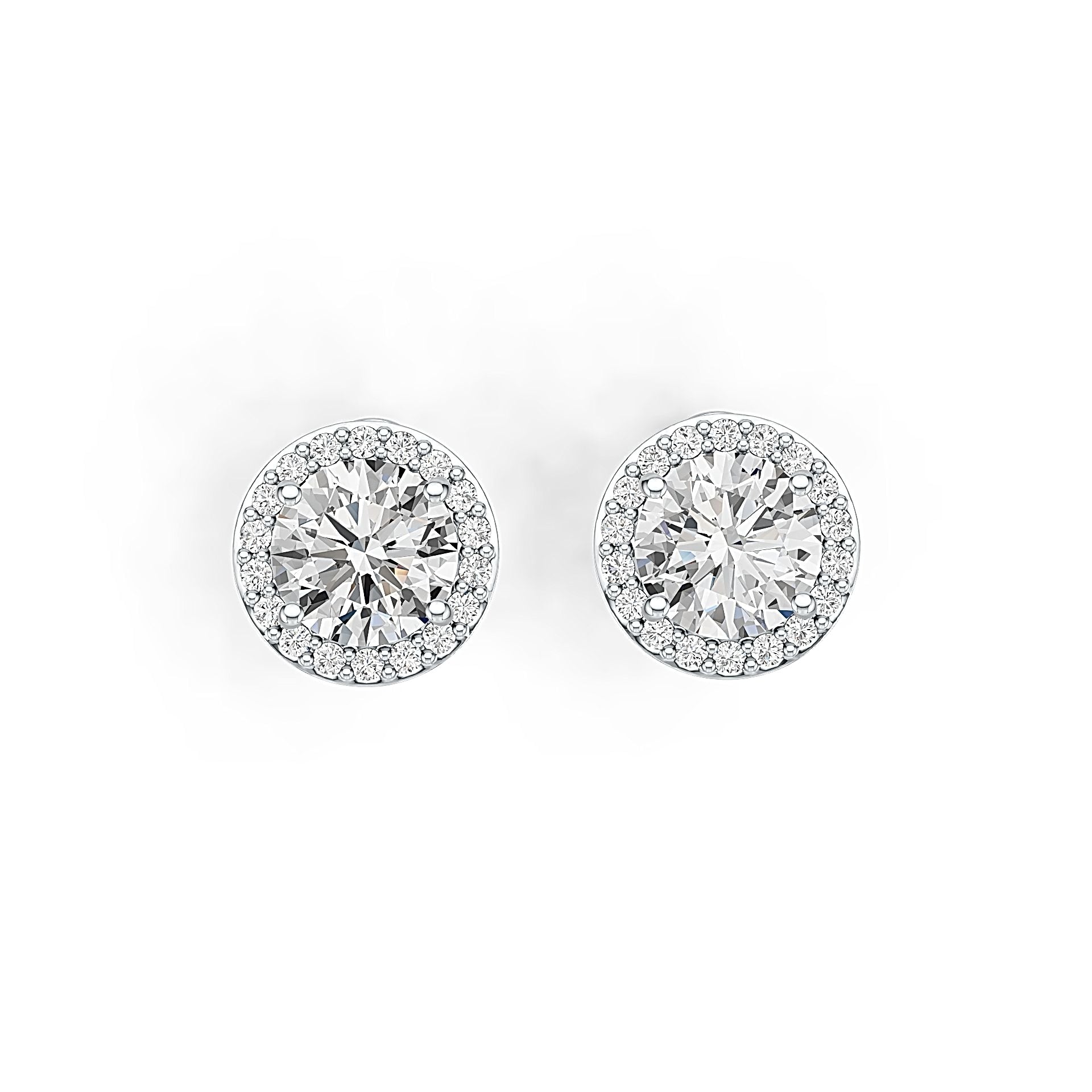 Sterling Silver Semi Mount Earrings Setting Round RD 8x8mm DHJ