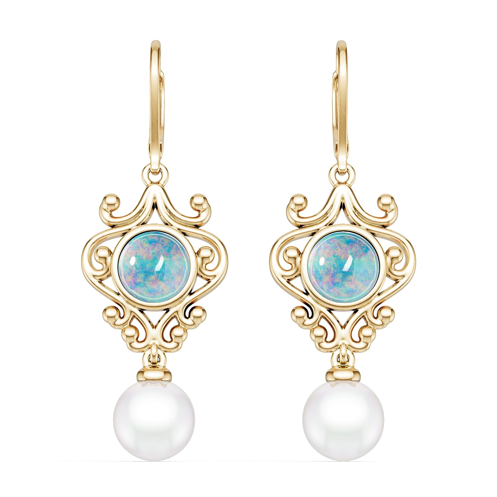 Sterling Silver Semi Mount Earrings Setting Round Ro 85x8mm DHJ