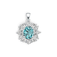 14K Gold Semi Mount Pendant Setting Oval OV 10X8mm MQ 5X2mm Diamond Accent DHJ