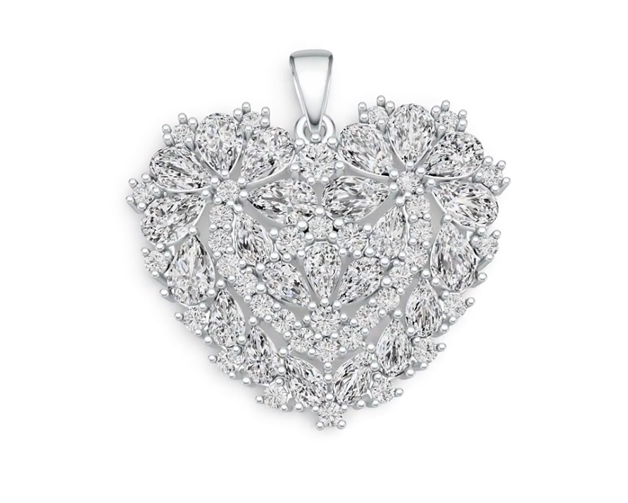 Sterling Silver Semi Mount Pendant Setting Pear PE 6X4mm DHJ