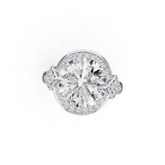 Sterling Silver Semi Mount Ring Setting Round RD 12X12mm DHJ