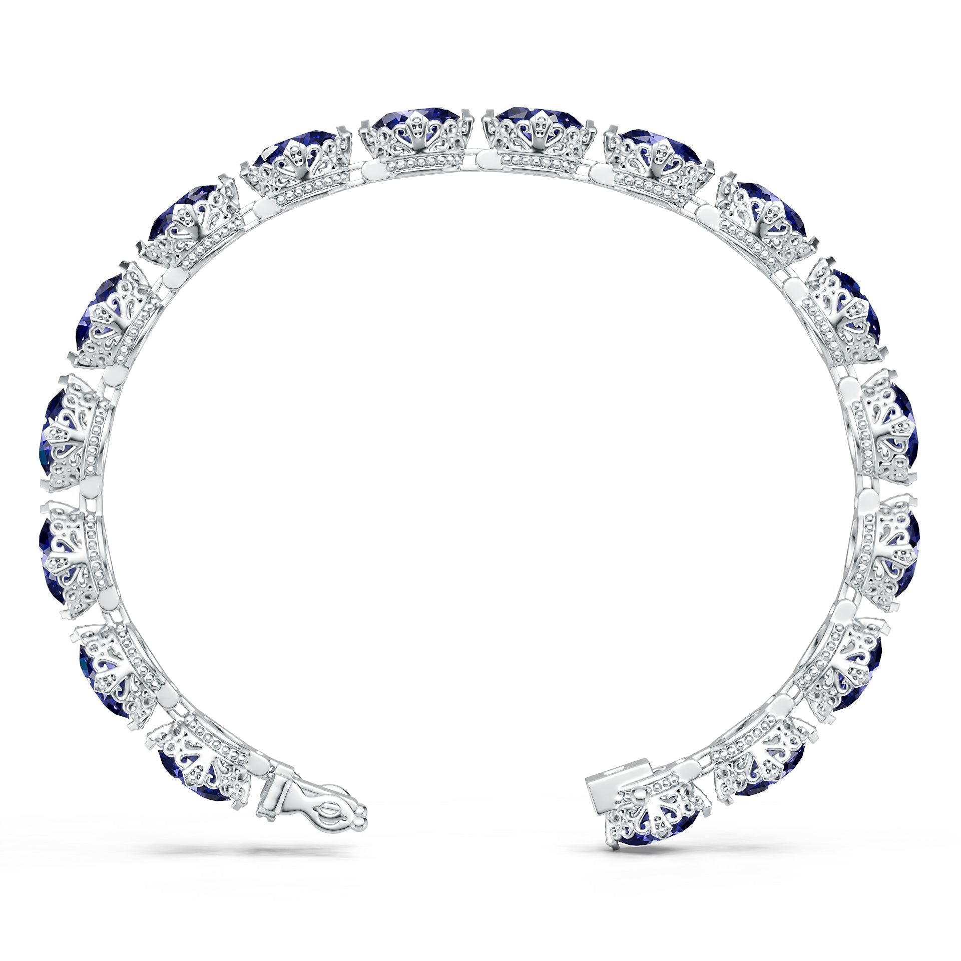 Sterling Silver Semi Mount Bracelet Setting Oval OV 8x6mm Syzjewelry
