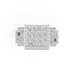 Sterling Silver Semi Mount Ring Setting Princess SQ 3X3mm DHJ