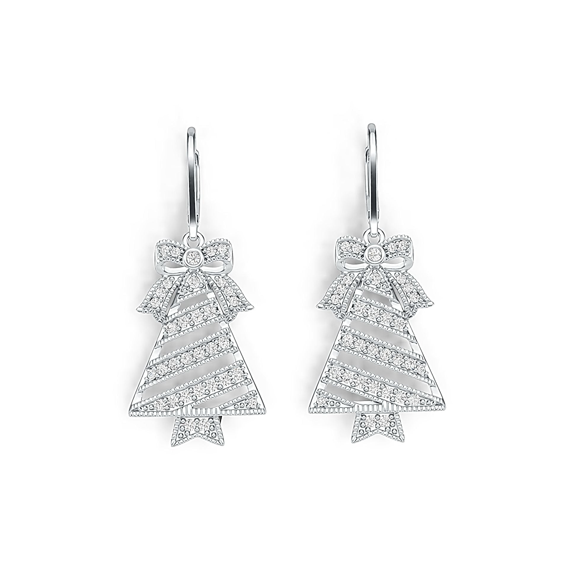 Sterling Silver Semi Mount Earrings Setting Round RD 1.5mm DHJ