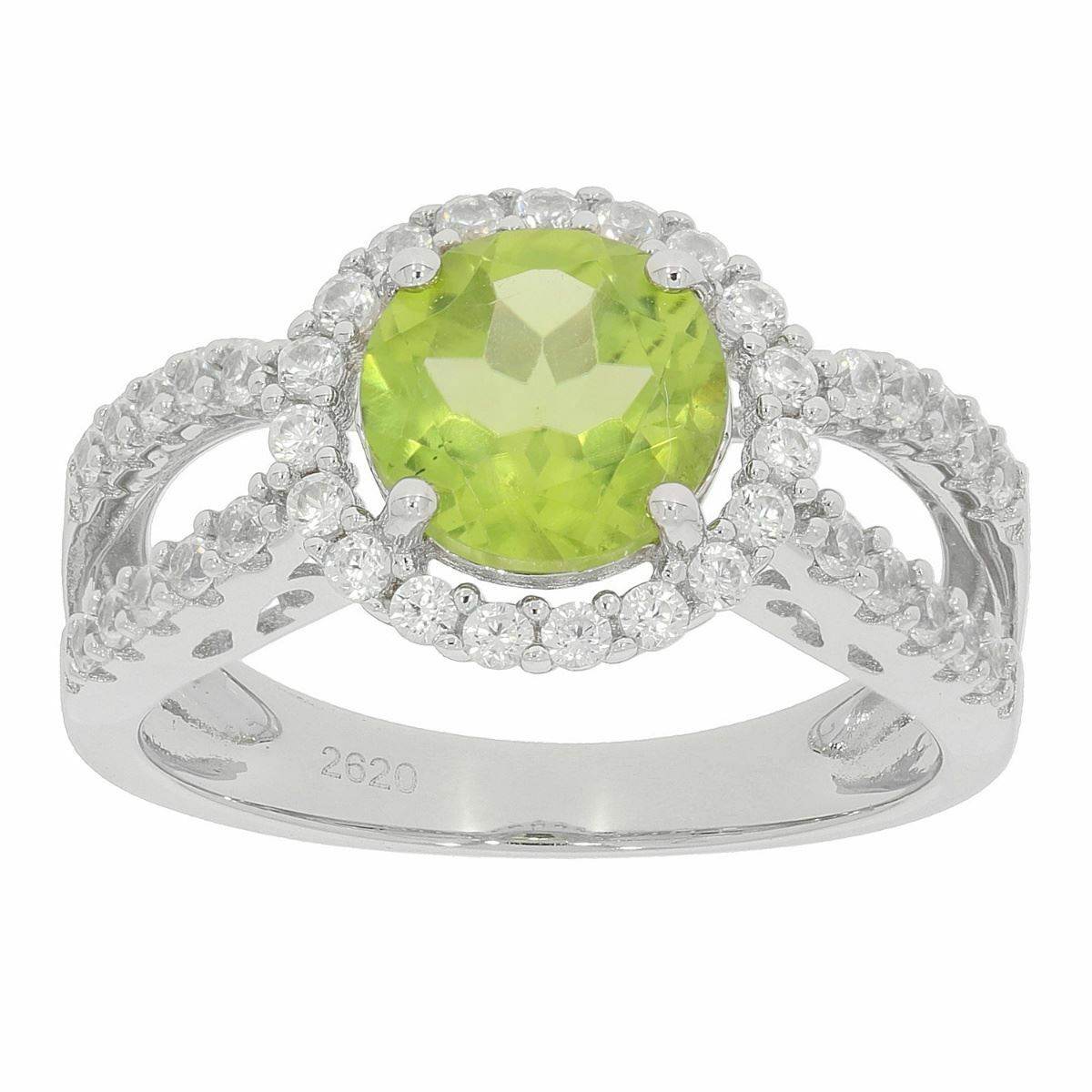 14K Gold Semi Mount Ring Setting RD 8x8mm Diamond Accent DHJ