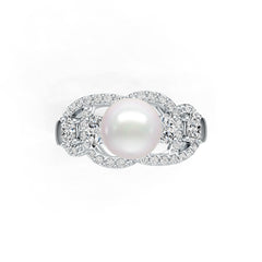 Sterling Silver Semi Mount Ring Setting Round RD 8.5mm DHJ