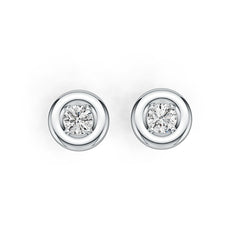 Sterling Silver Semi Mount Earrings Setting Round RD 5x5mm - Syzjewelry