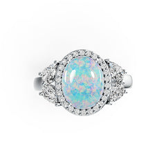 Sterlingsølv Semi Mount Ring Indstilling Oval OV 10X8mm