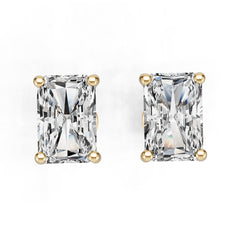 10K Gold Semi Mount Earrings Setting Emerald Em 6x4mm Moissanite Accent Syz Jewelry