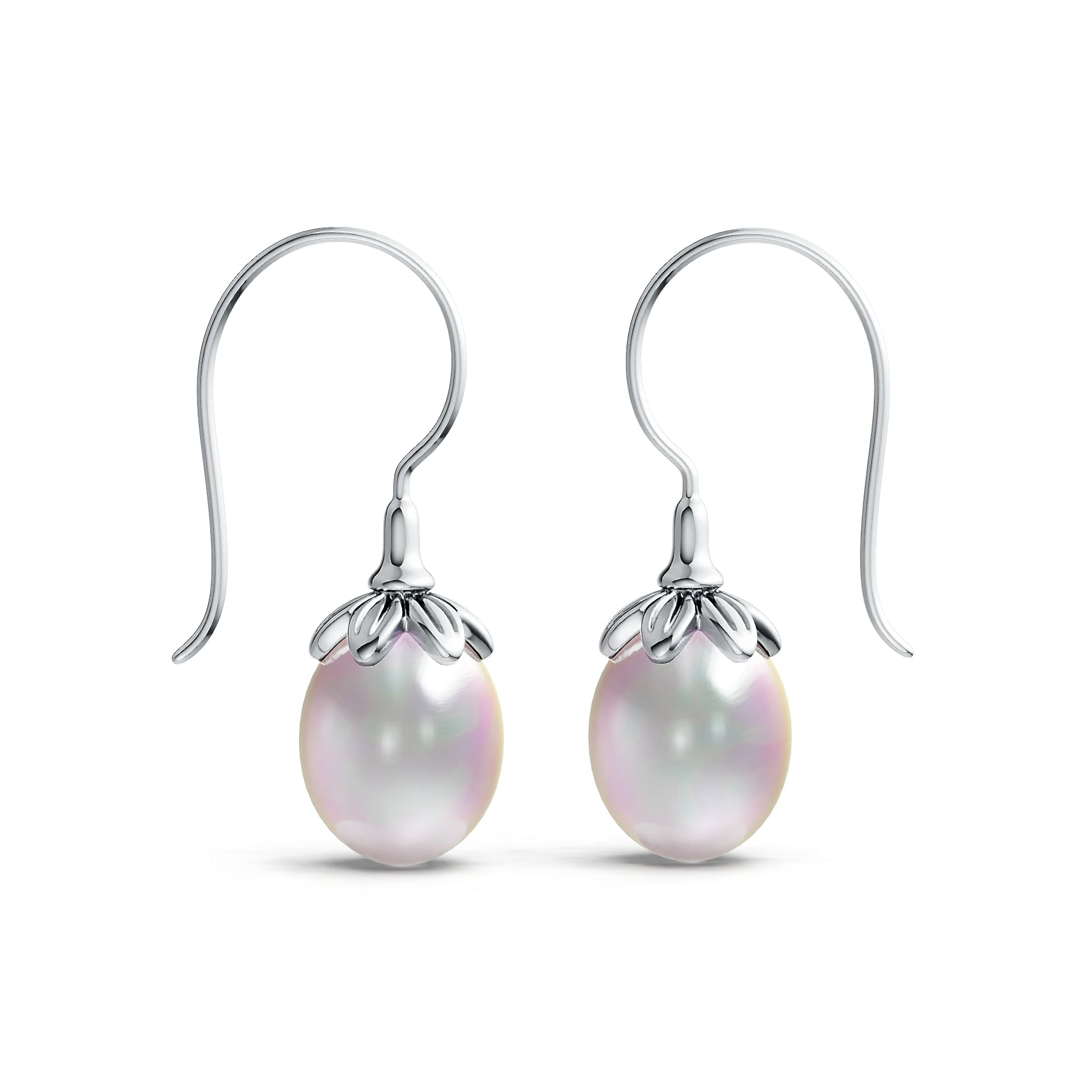 Sterling Silver Semi Mount Earrings Setting Round RD 9.8X12mm DHJ