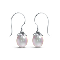 Sterling Silver Semi Mount Earrings Setting Round RD 9.8X12mm DHJ