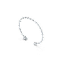 14K Gold Bracelet with White Topaz or Moissanite Diamond Accent DHJ