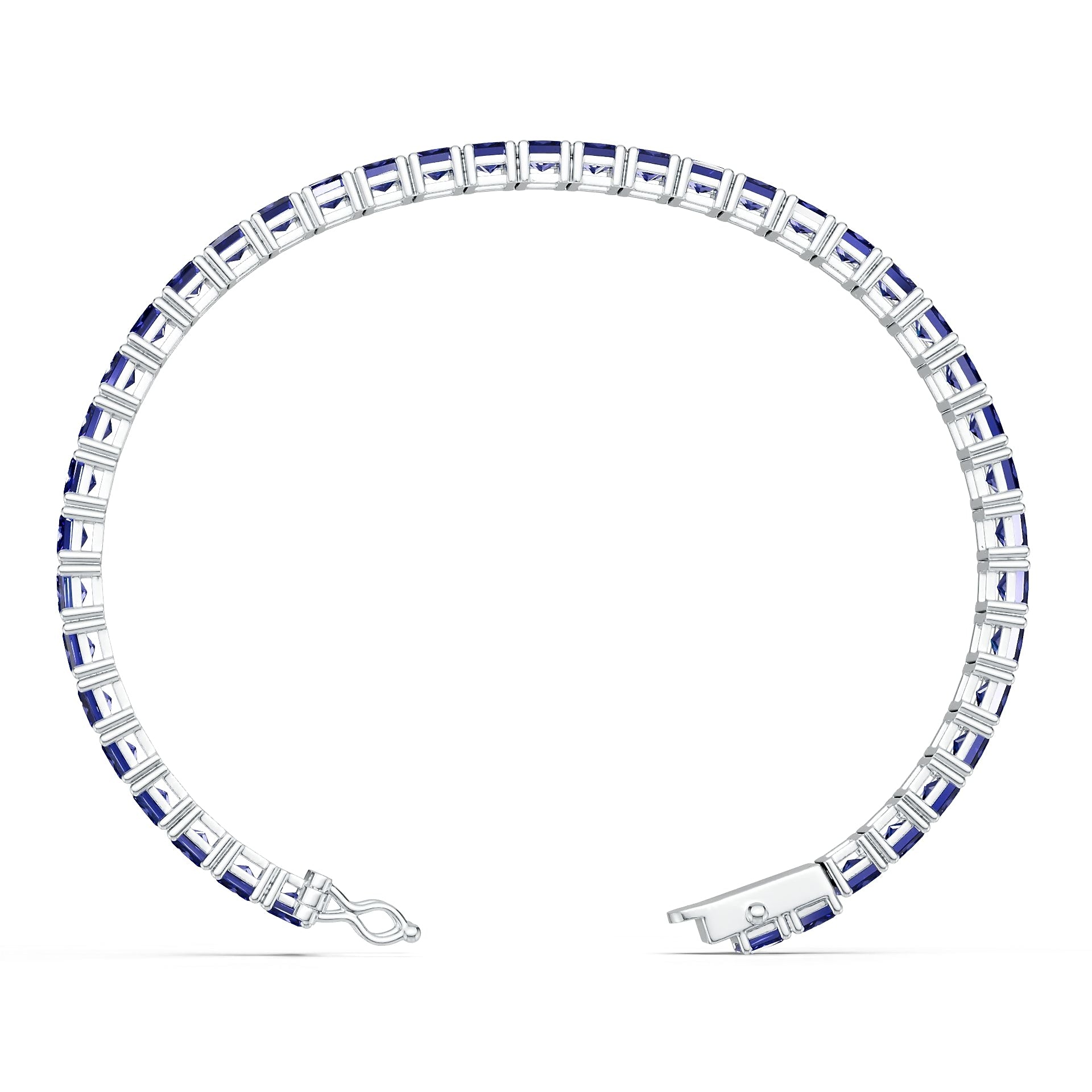 10K 14K Gold or 10K Gold Semi Mount Bracelet Setting Princess Pr Moissanite Accent Syzjewelry