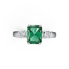 Sterling Silver Semi Mount Ring Setting Emerald OCT 9X7mm Solitaire Syzjewelry